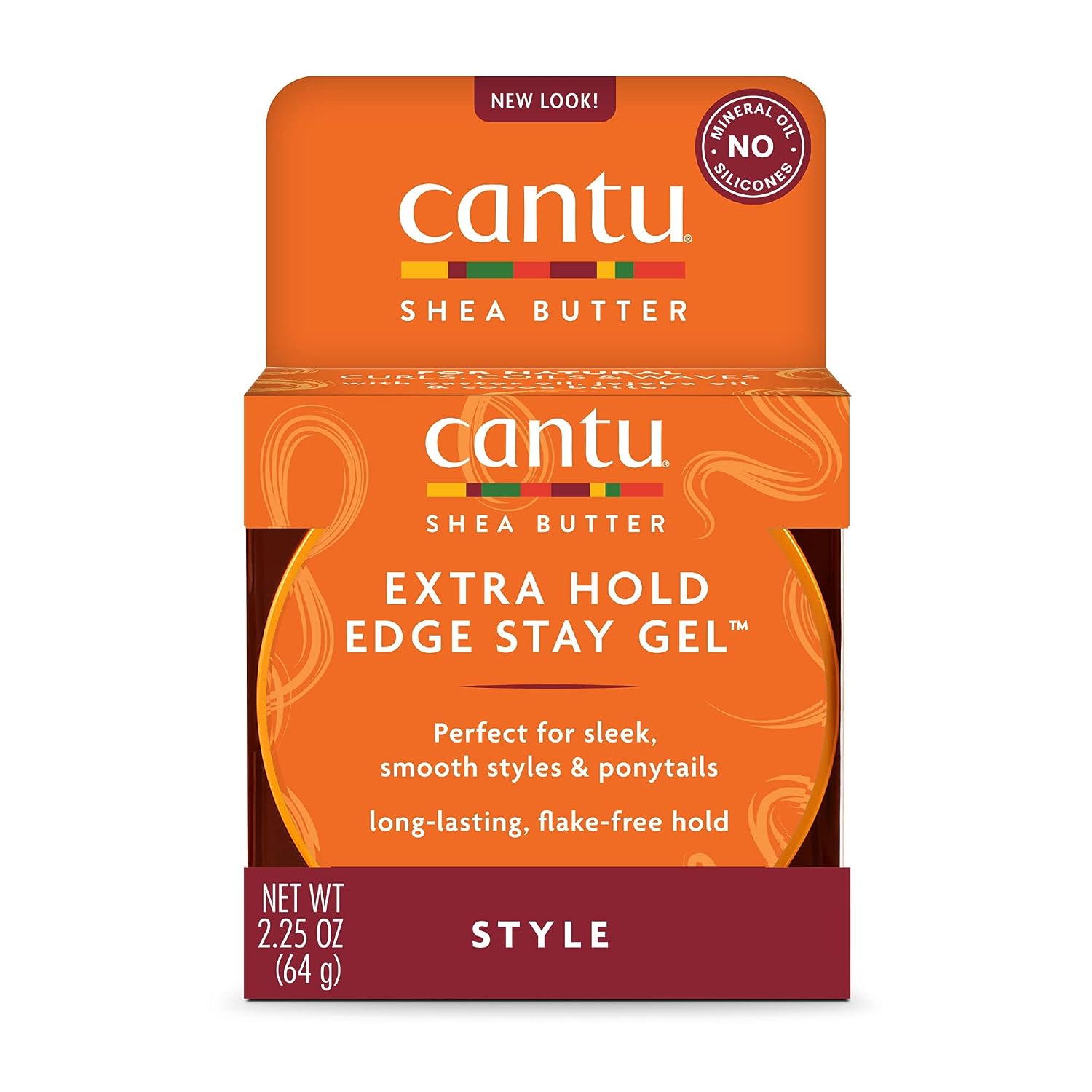 Cantu Extra Hold Edge Stay Gel with Shea Butter, 2.25 oz (Packaging May Vary)