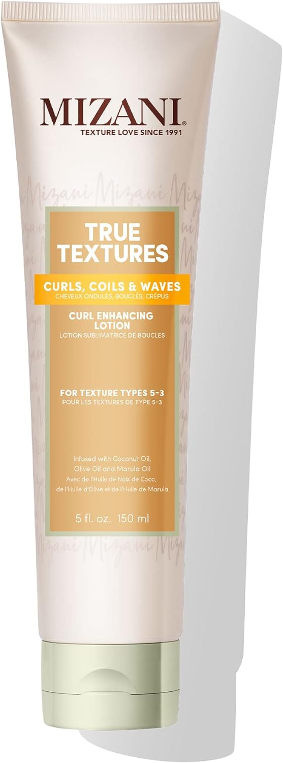 Mizani True Textures Curl Defining Cream | Curl Enhancing Lotion | Moisturizes and Smooths Hair for Soft and Crunch Free Curls | Formulated with Coconut Oil | For Texture Types 5-3 | 5 fl oz