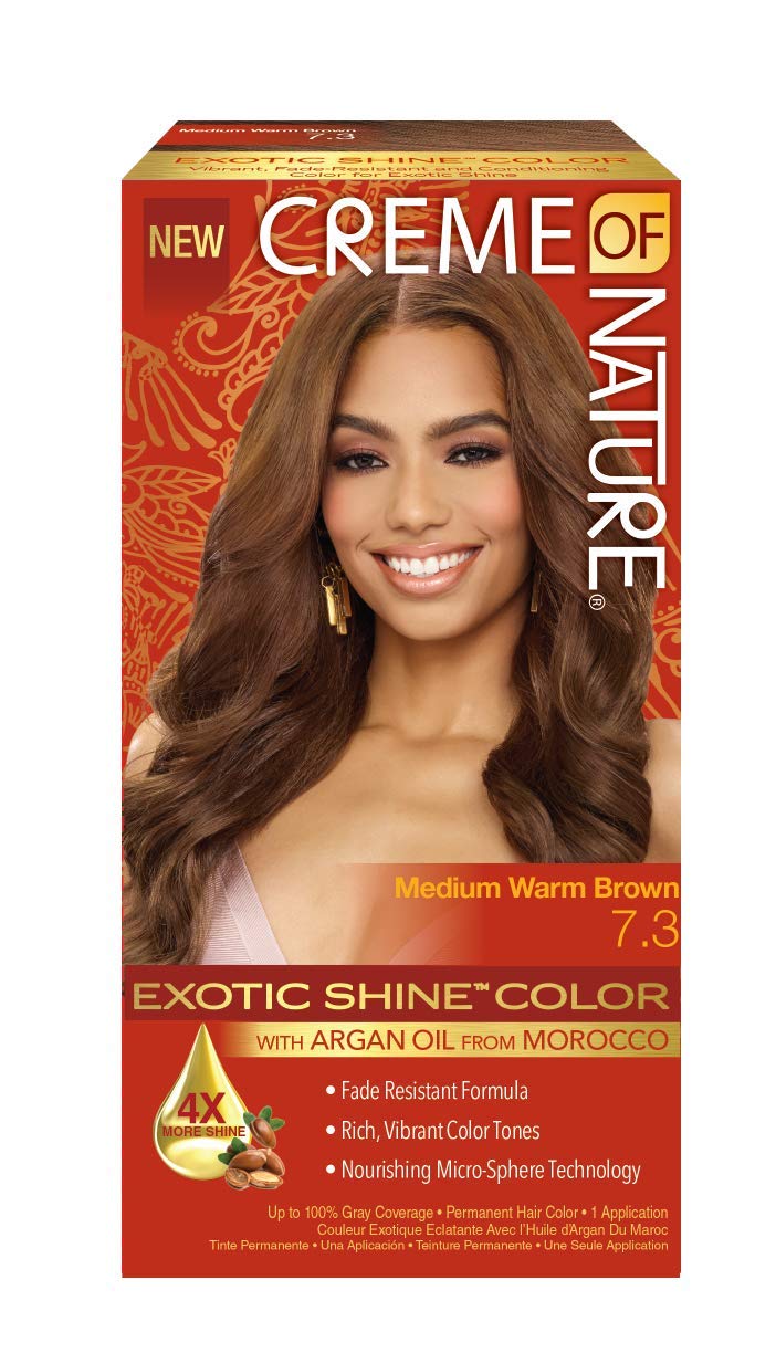 Creme of Nature Exotic Shine Hair Color With Argan Oil from Morocco, 10.01 Ginger Blonde, 1 Application