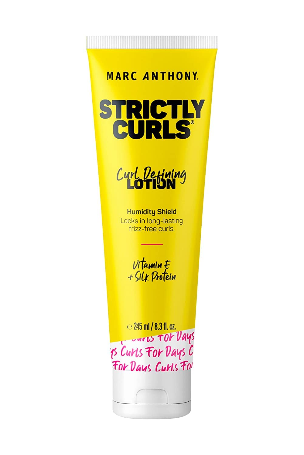 Marc Anthony Curl Defining  Enhancing Lotion, Strictly Curls - Moisturizing Detangler with Vitamin E  Silk Protein for Long-Lasting Frizz-Free Curls - Bounce  Shine For Wavy, Dry or Damaged Hair