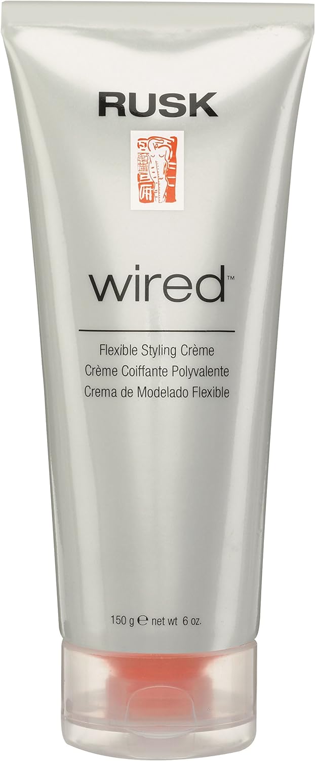 RUSK Designer Collection Wired Flexible Styling Creme, Lifts, Shines, and Creates Soft, Gravity-Defying Body, Provides Pliable Style Support and Flexible Body , 6 Ounce (Pack of 1)