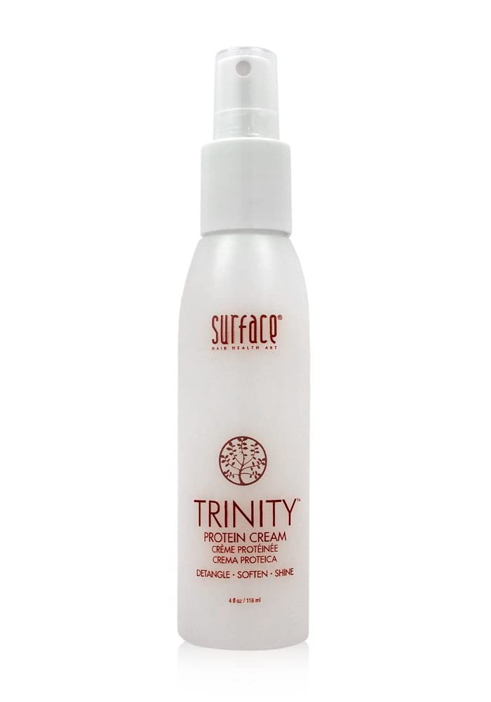 Surface Hair Trinity Protein Cream Leave-In Conditioner to Smooth and Strengthen, Natural Detangling Spray to Repair and Protect Color-Treated Hair, Softening Treatment