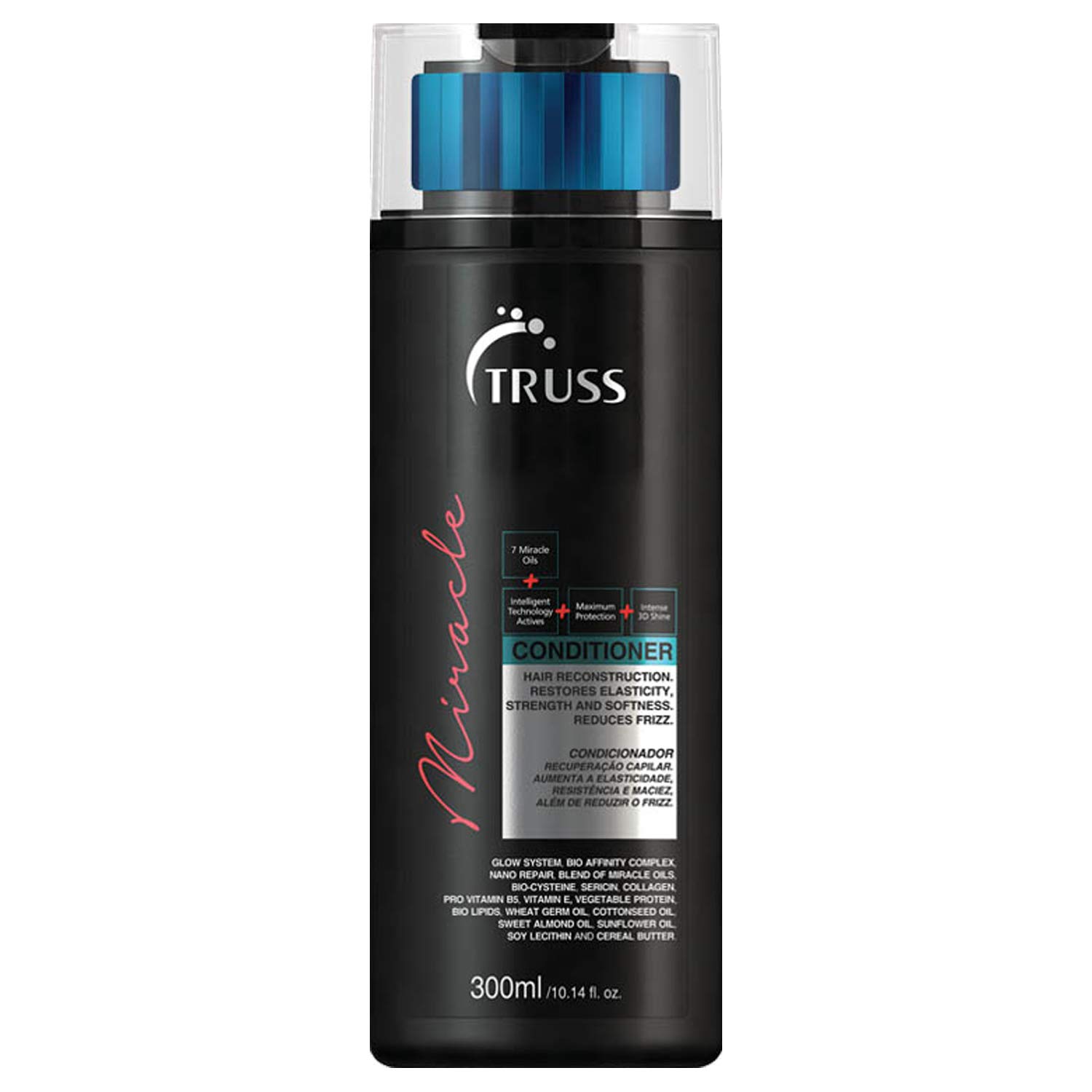 TRUSS Miracle Conditioner - Anti-aging, Color Safe, Repair Conditioner with Amino Acids, Lipids to Increase Elasticity, Strengthen Hair, Adds Shine, Frizz Control,  Repairs Chemical Damaged Dry Hair